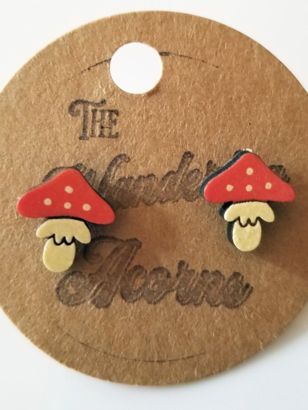 Tiny Mushroom Pierced Earrings NEW